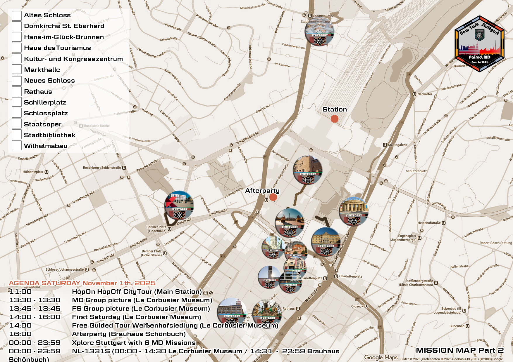 Picture 2 of the printable map for Stuttgart and NY